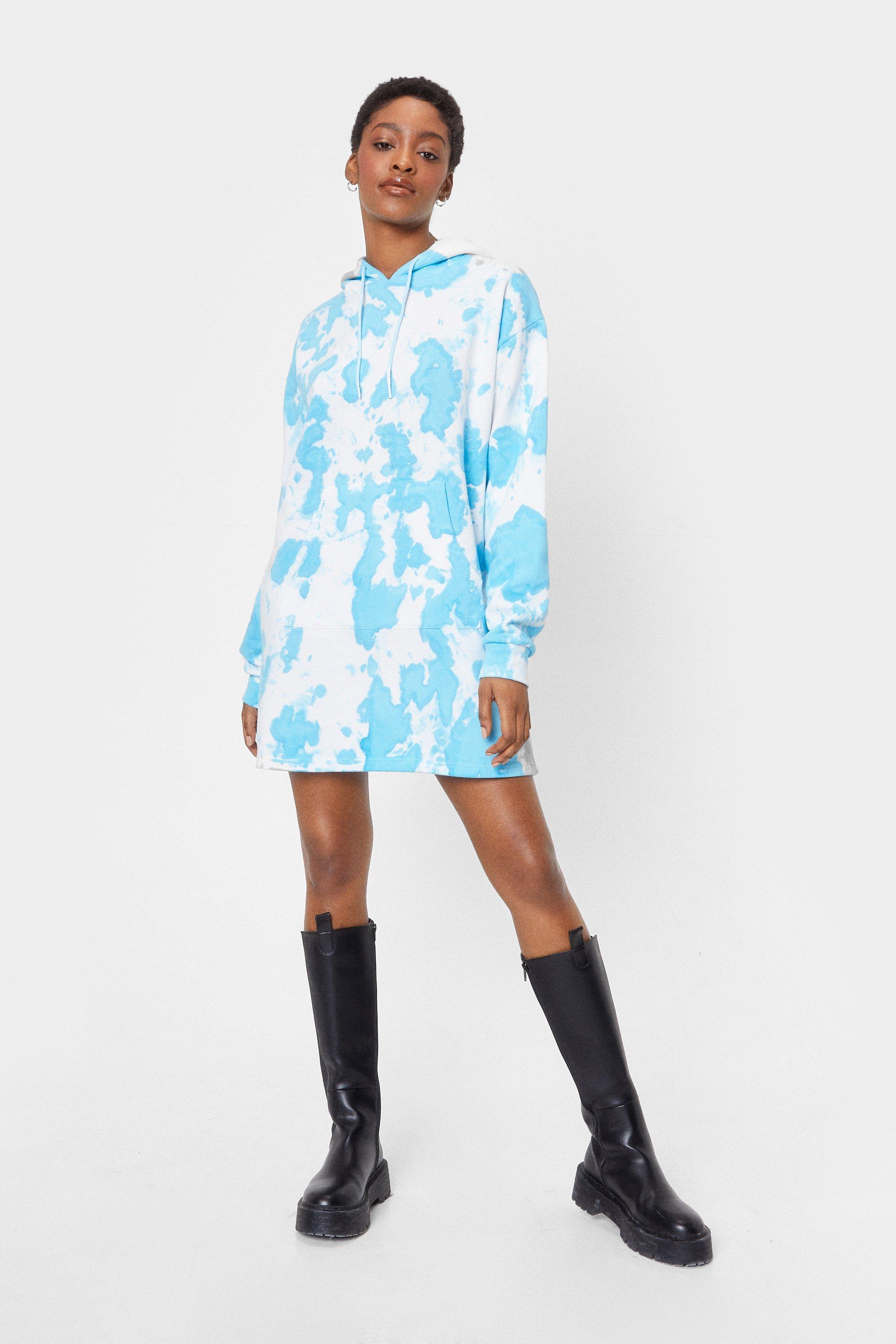 Tie dye hot sale sweatshirt dress